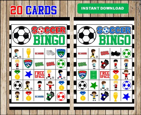 football bingo soccer